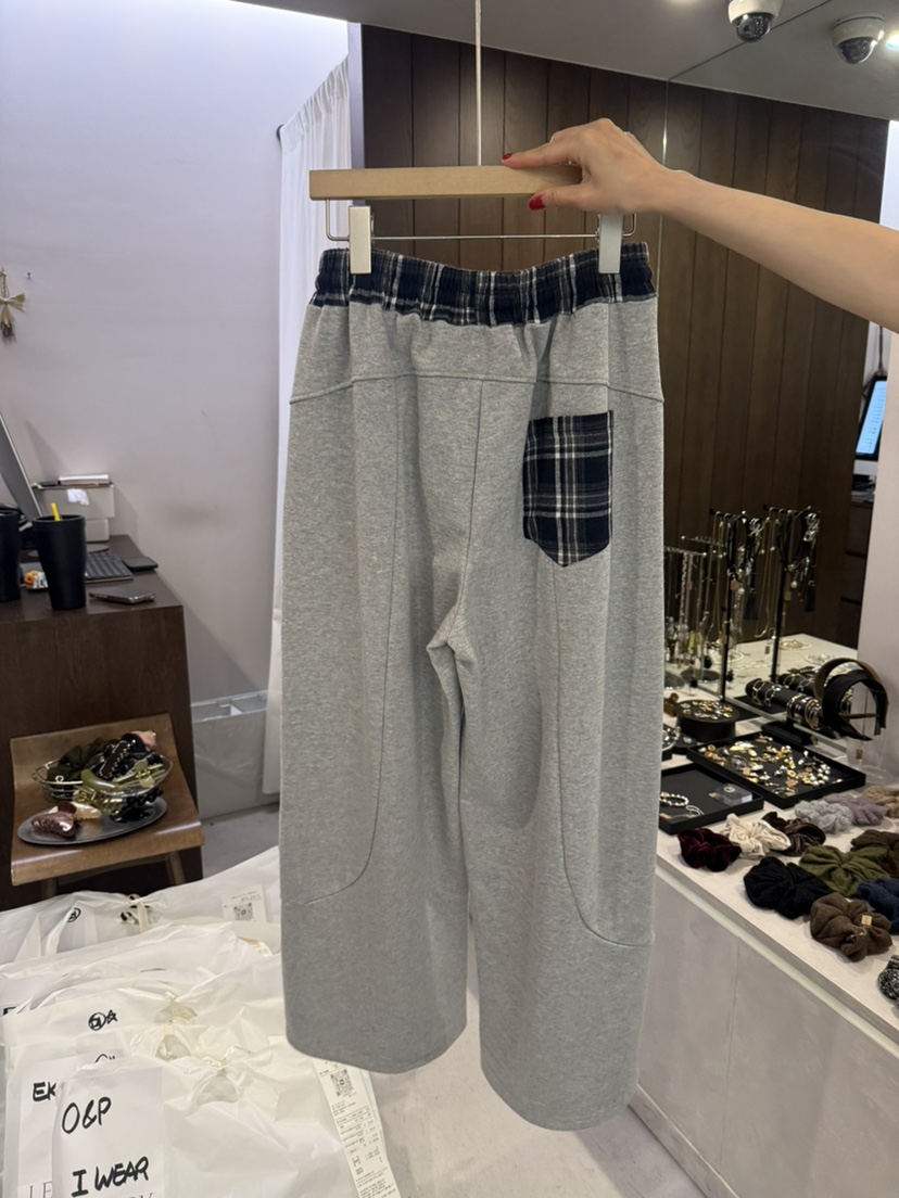 LEGACY韓國代購女裝新品時尚推薦休閑熱賣休閑褲格子運動LEGACY休閑褲