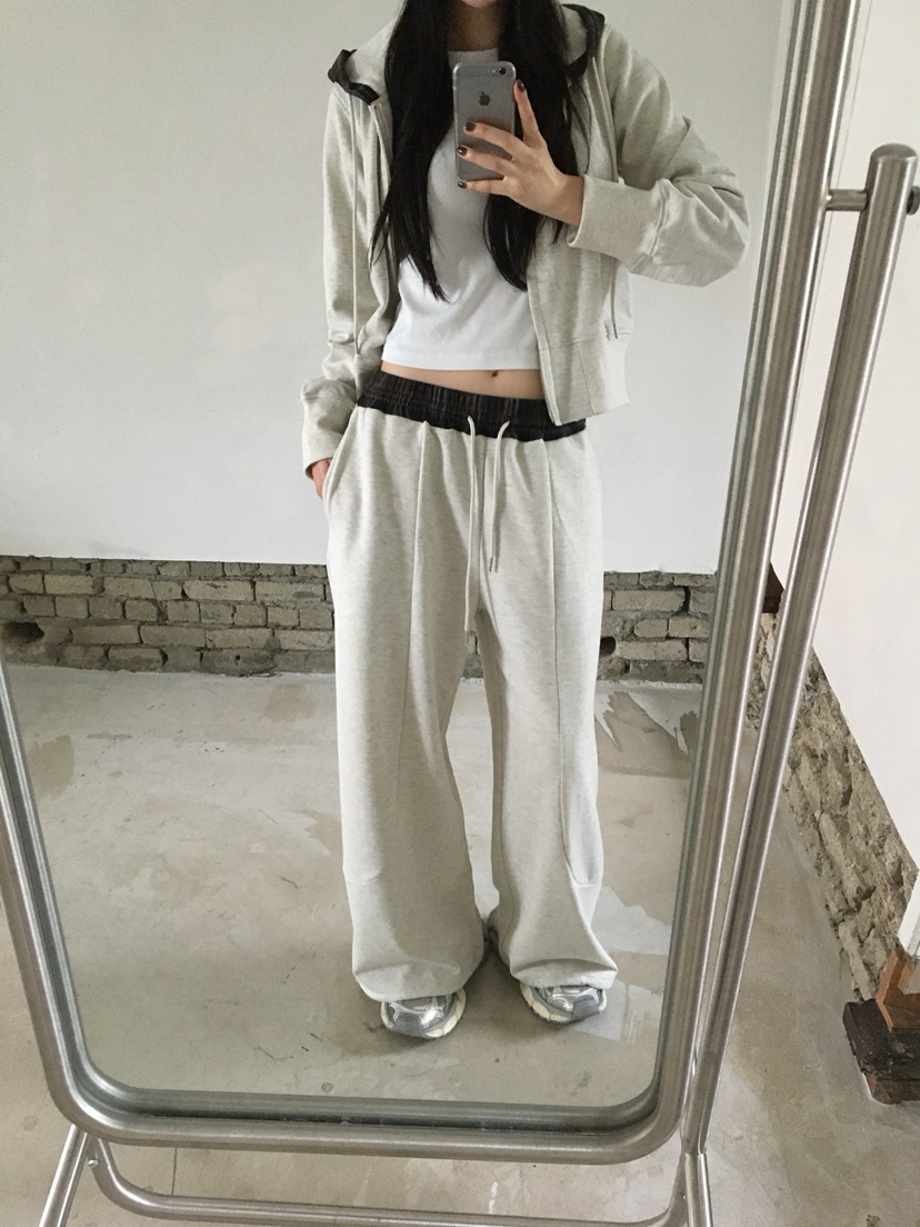 LEGACY韓國代購女裝新品時尚推薦休閑熱賣休閑褲格子運動LEGACY休閑褲