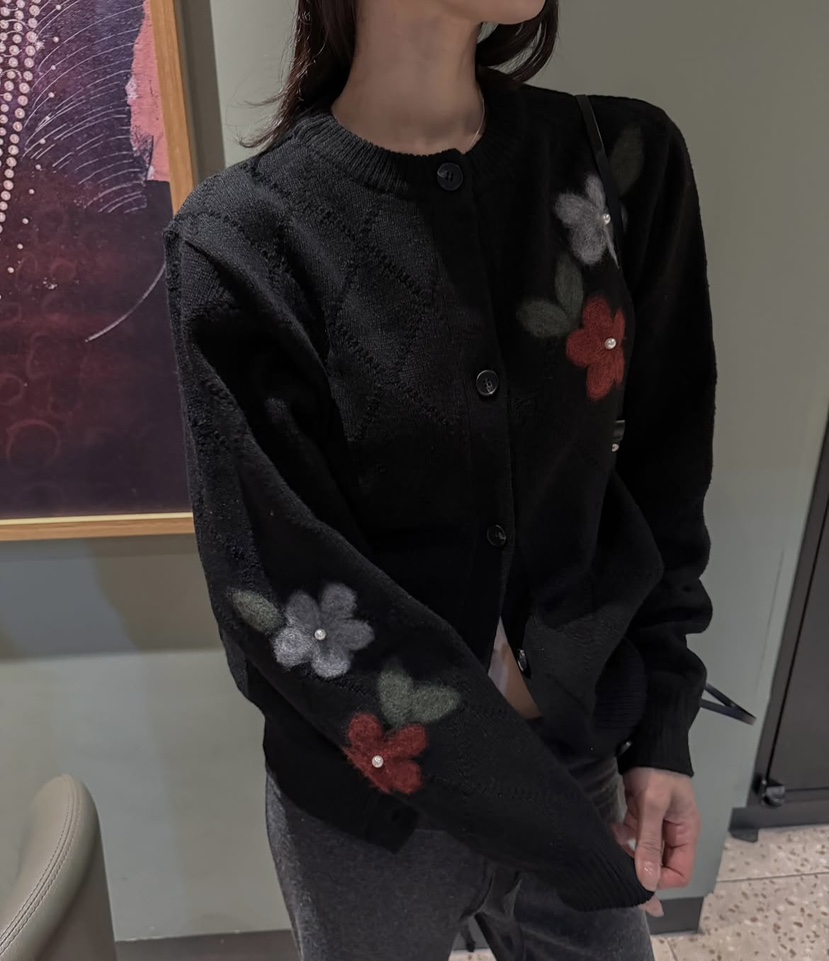 PAIRING韓國代購女士新款人氣真品推薦熱賣開衫花紋格紋開衫PAIRING開衫圖色6