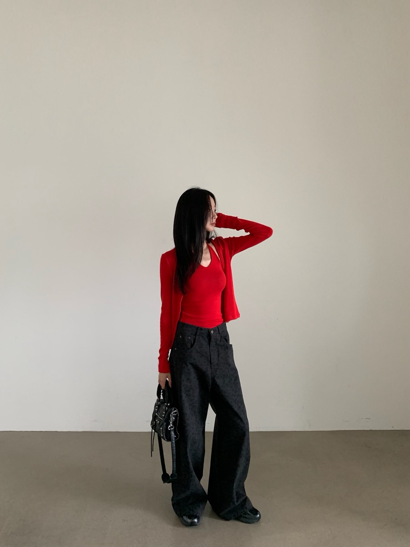 VERANDA韓國代購女裝新款熱賣推薦時尚真品套裝露背開衫無袖VERANDA套裝