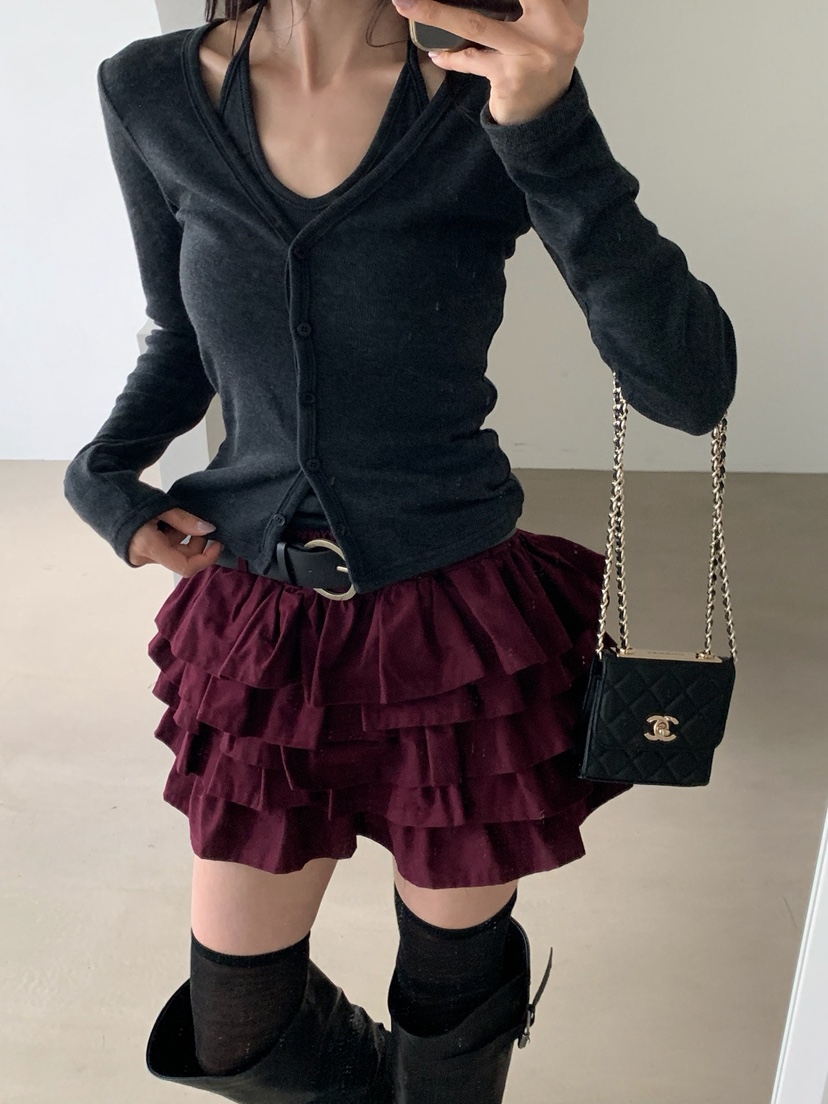 VERANDA韓國代購女裝新款熱賣推薦時尚真品套裝露背開衫無袖VERANDA套裝
