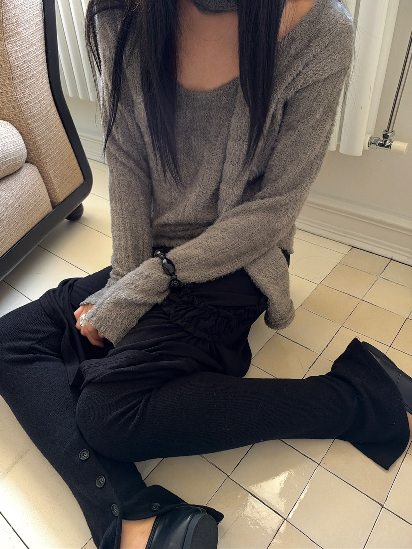 AWESOME SAUCE東大門代購女裝新品真品人氣針織衫含圍巾AWESOME SAUCE針織衫