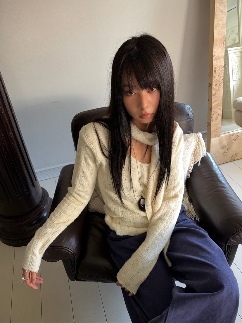 AWESOME SAUCE東大門代購女裝新品真品人氣針織衫含圍巾AWESOME SAUCE針織衫
