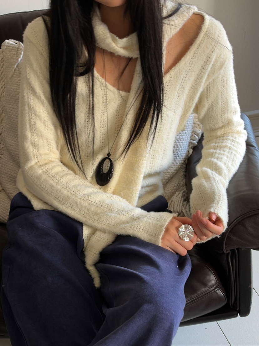 AWESOME SAUCE東大門代購女裝新品真品人氣針織衫含圍巾AWESOME SAUCE針織衫