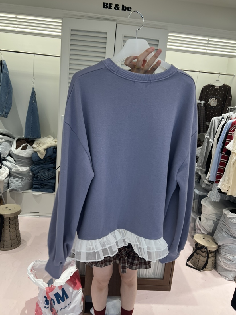 BE&amp;BE東大門直郵女裝新款熱賣人氣休閑真品衛衣圍巾BE&be衛衣