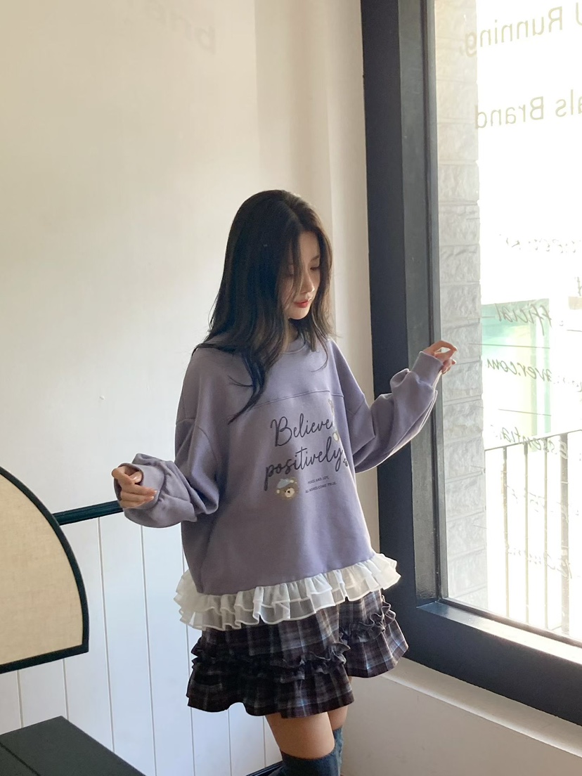 BE&amp;BE東大門直郵女裝新款熱賣人氣休閑真品衛衣圍巾BE&be衛衣