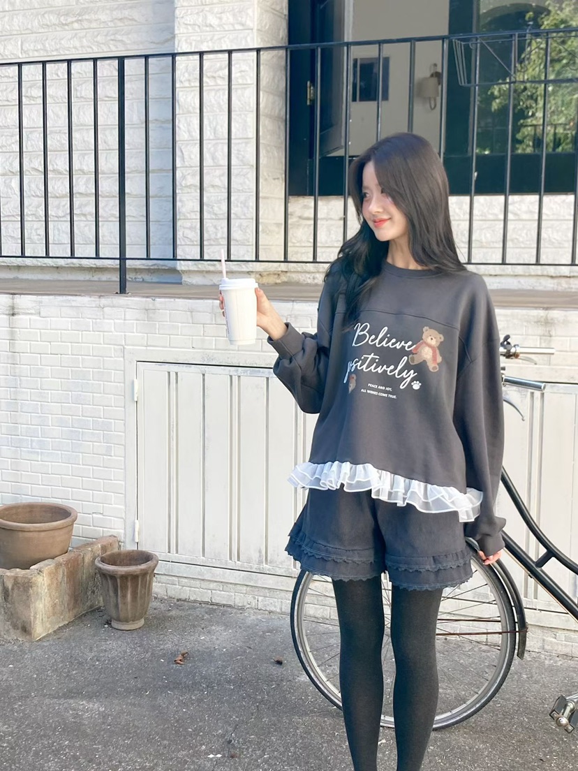 BE&amp;BE東大門直郵女裝新款熱賣人氣休閑真品衛衣圍巾BE&be衛衣