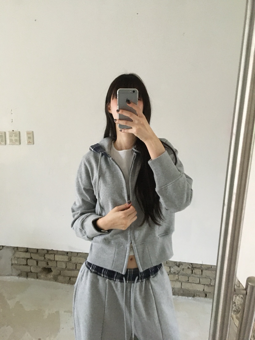 LEGACY韓國直郵女裝新品推薦熱賣真品休閑衛衣連帽衫格子LEGACY衛衣