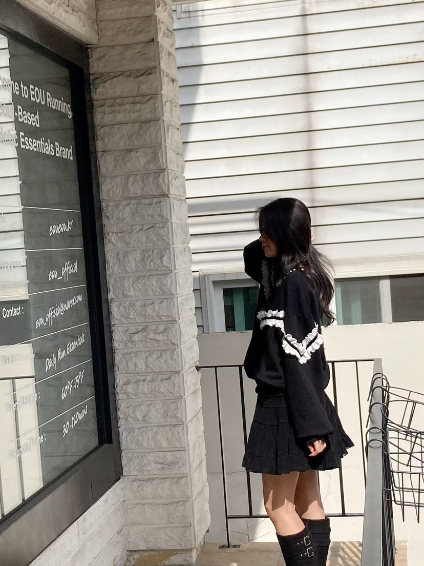 BE&amp;BE韓國代購女士新款時尚休閑熱賣衛衣天鵝絨珍珠BE&be衛衣