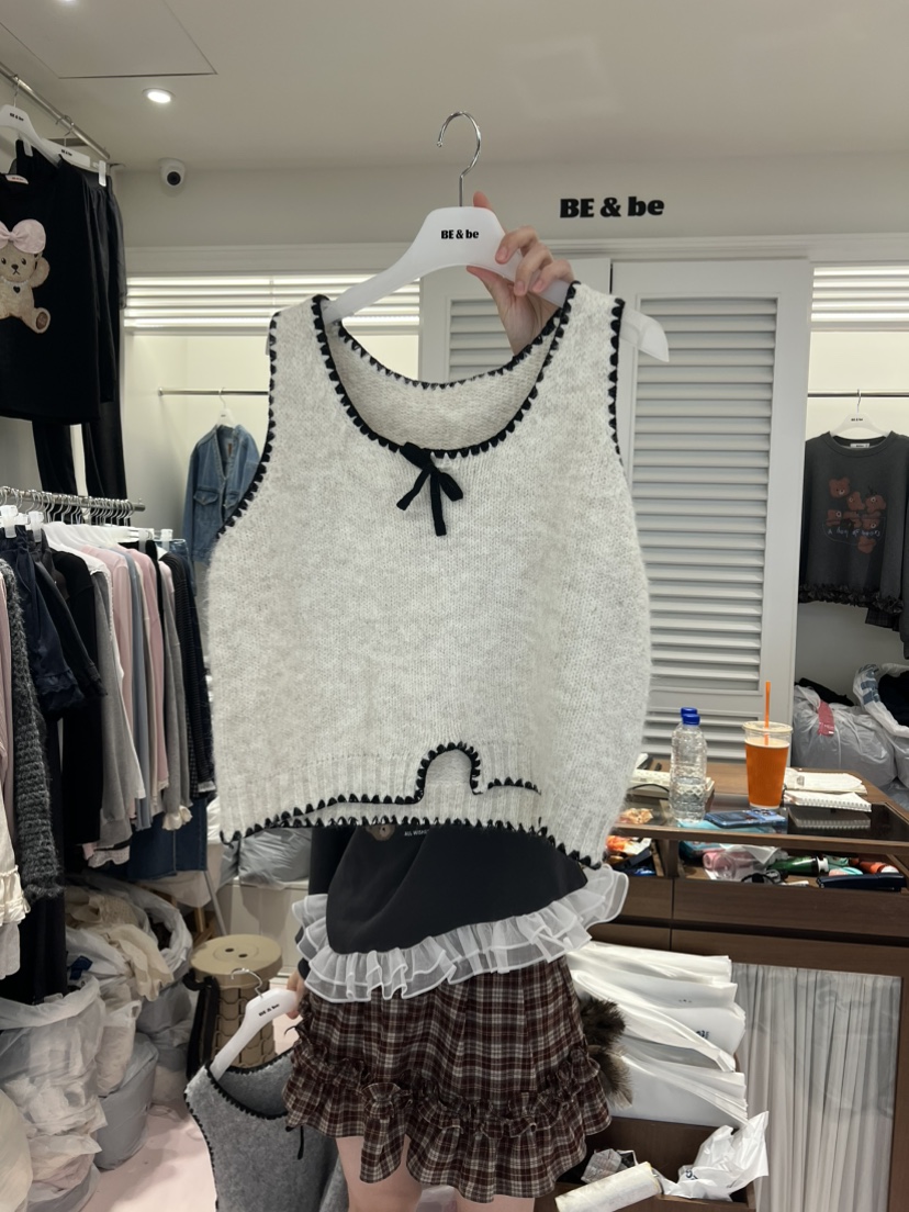 BE&amp;BE東大門直郵女士新品熱賣真品時尚休閑馬甲緞帶BE&be馬甲圖色2