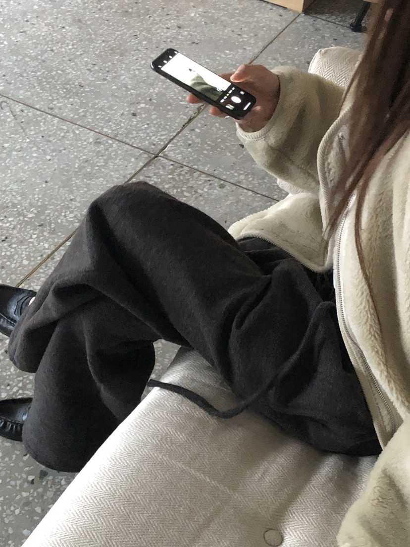 ONDO-P韓國直郵女裝新品推薦時尚人氣休閑褲含腰繩加絨腰帶ONDO-P休閑褲