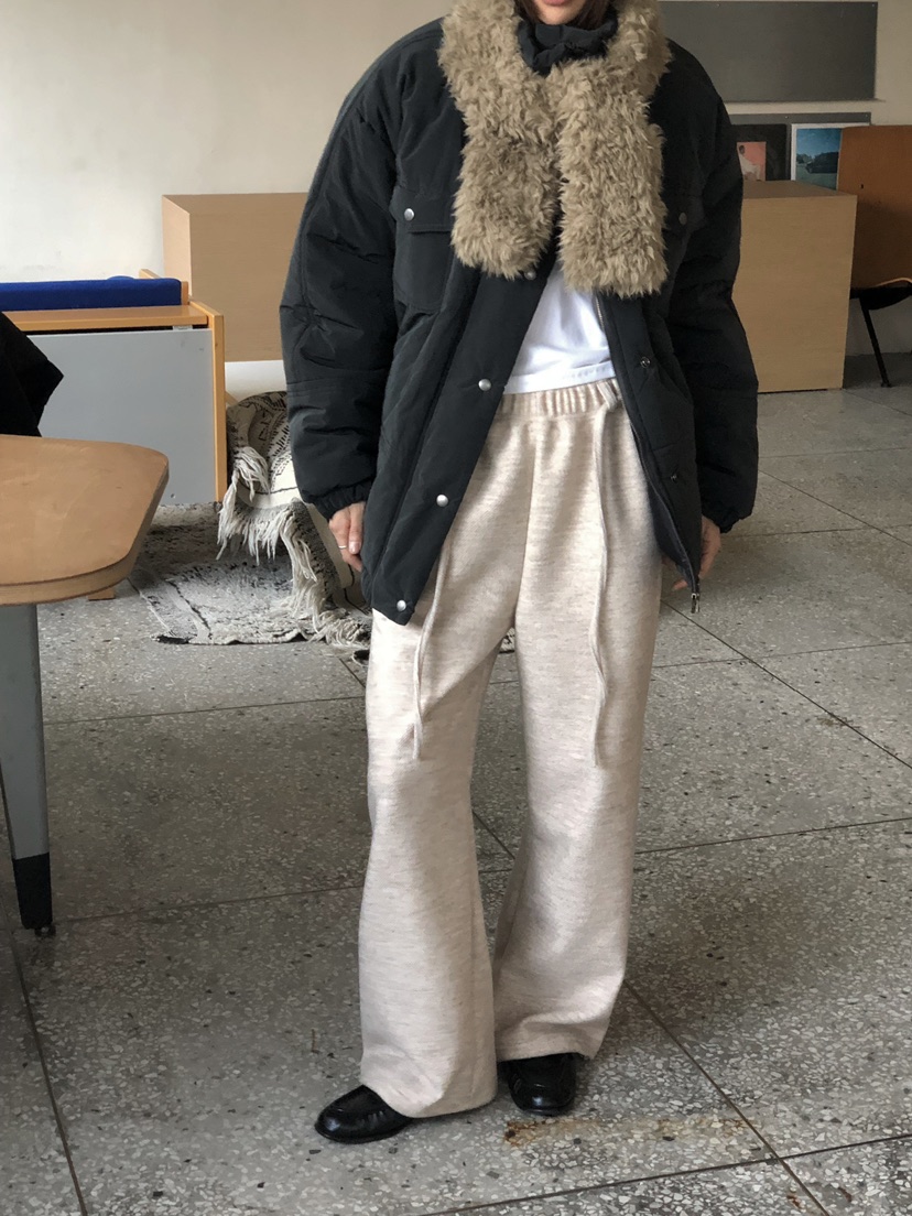 ONDO-P韓國直郵女裝新品推薦時尚人氣休閑褲含腰繩加絨腰帶ONDO-P休閑褲