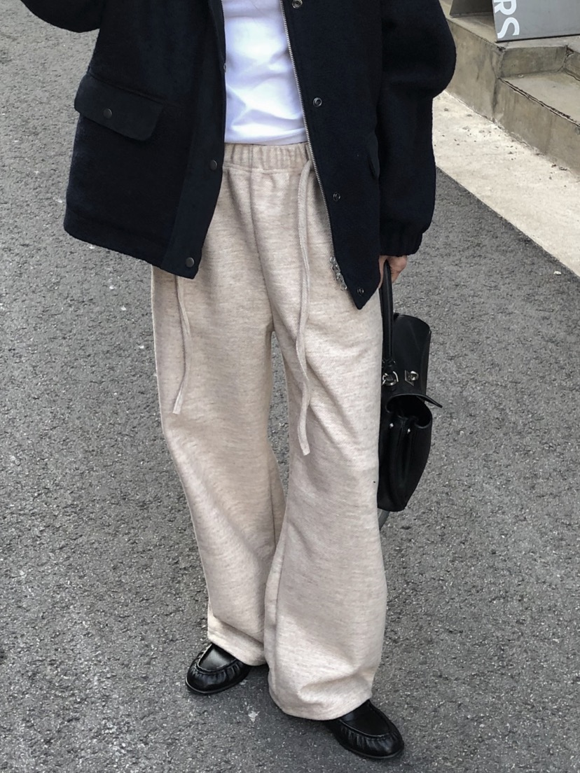 ONDO-P韓國直郵女裝新品推薦時尚人氣休閑褲含腰繩加絨腰帶ONDO-P休閑褲