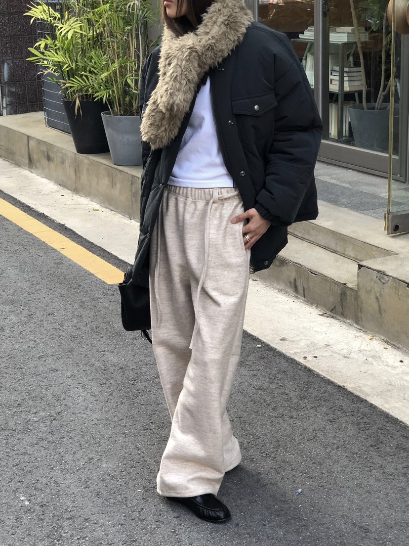 ONDO-P韓國直郵女裝新品推薦時尚人氣休閑褲含腰繩加絨腰帶ONDO-P休閑褲