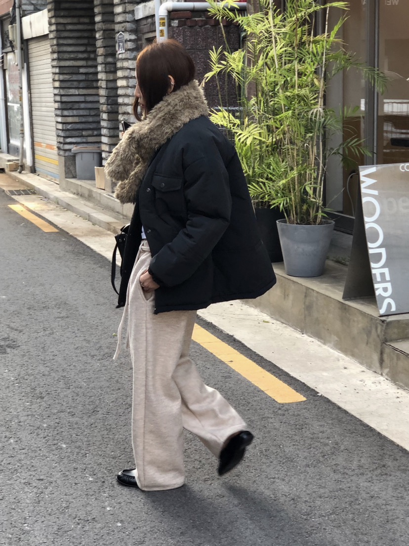 ONDO-P韓國直郵女裝新品推薦時尚人氣休閑褲含腰繩加絨腰帶ONDO-P休閑褲