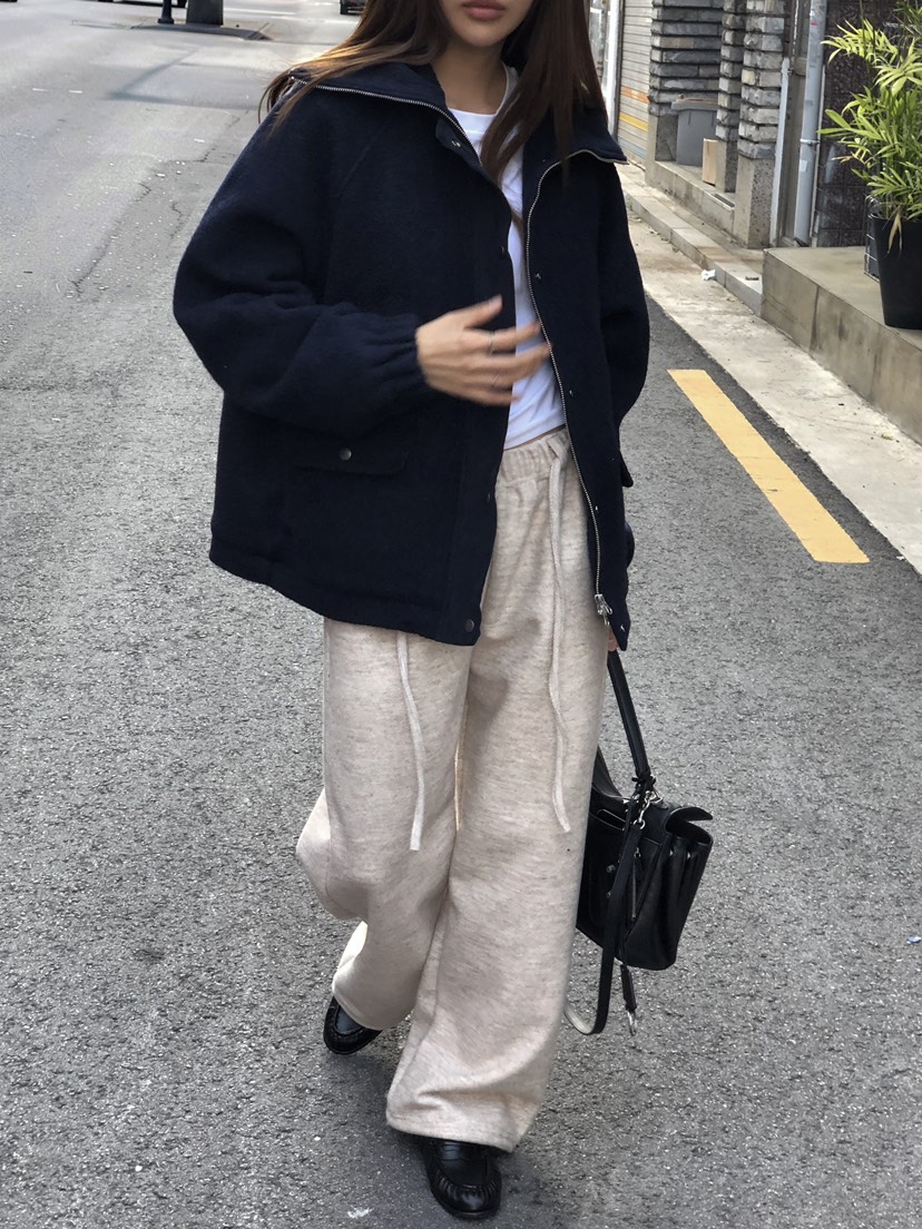 ONDO-P韓國直郵女裝新品推薦時尚人氣休閑褲含腰繩加絨腰帶ONDO-P休閑褲