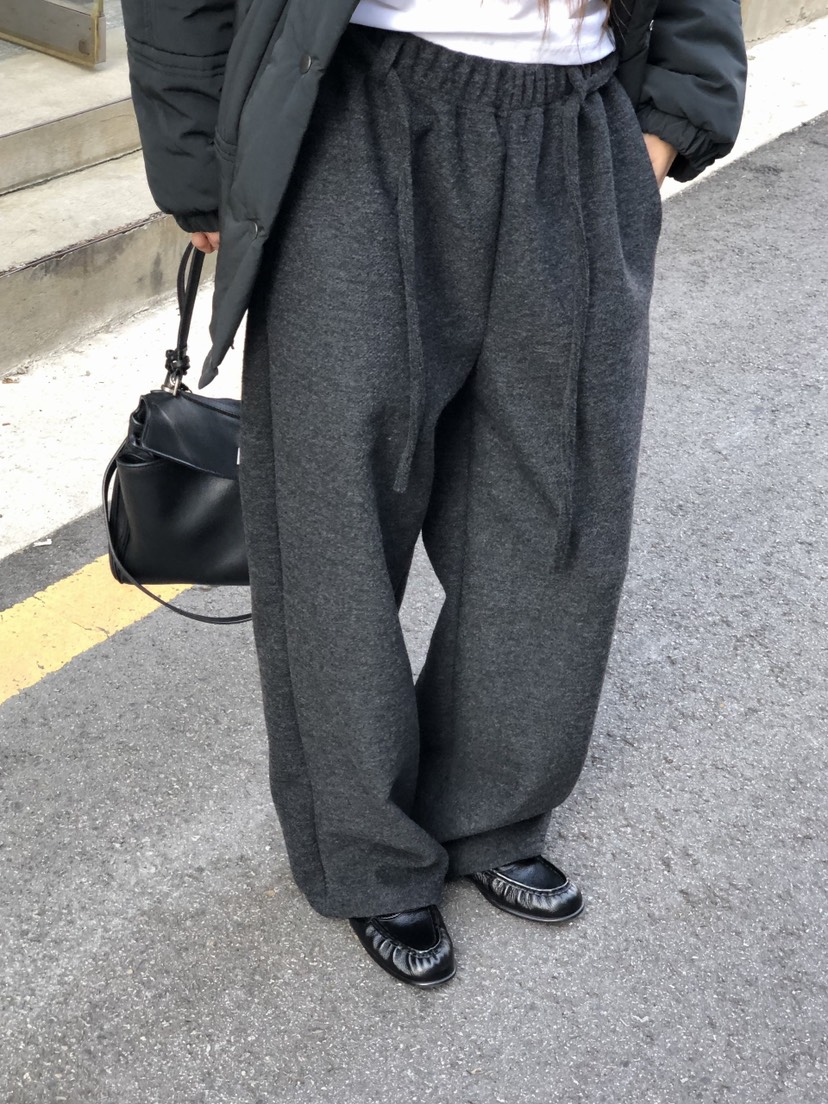 ONDO-P韓國直郵女裝新品推薦時尚人氣休閑褲含腰繩加絨腰帶ONDO-P休閑褲