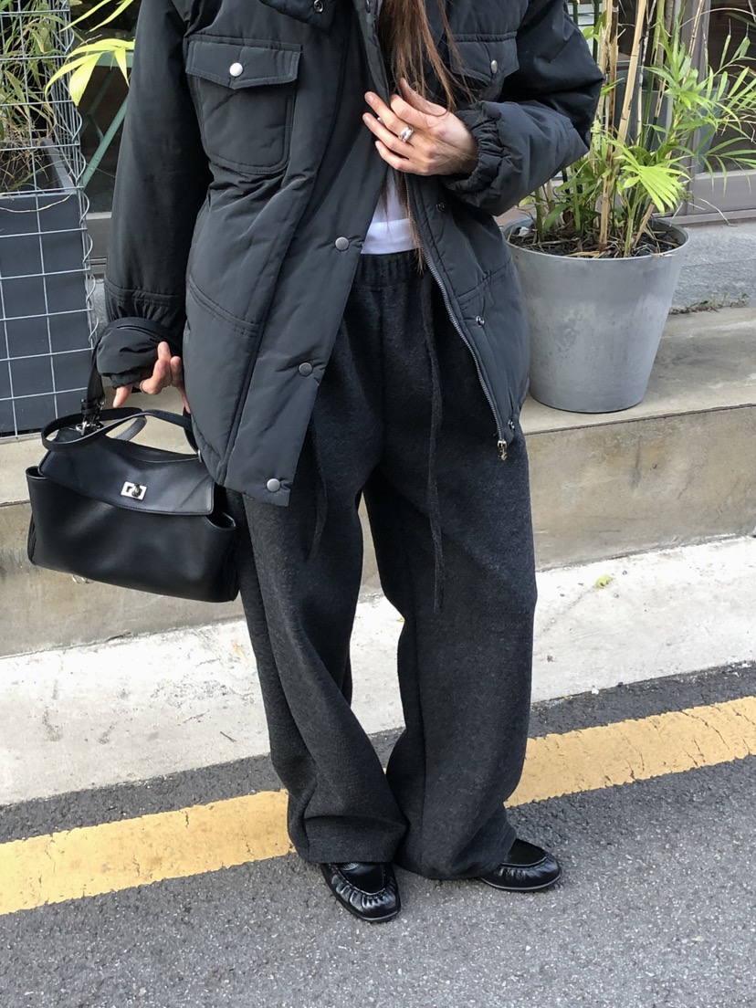 ONDO-P韓國直郵女裝新品推薦時尚人氣休閑褲含腰繩加絨腰帶ONDO-P休閑褲