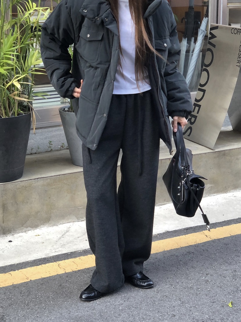 ONDO-P韓國直郵女裝新品推薦時尚人氣休閑褲含腰繩加絨腰帶ONDO-P休閑褲
