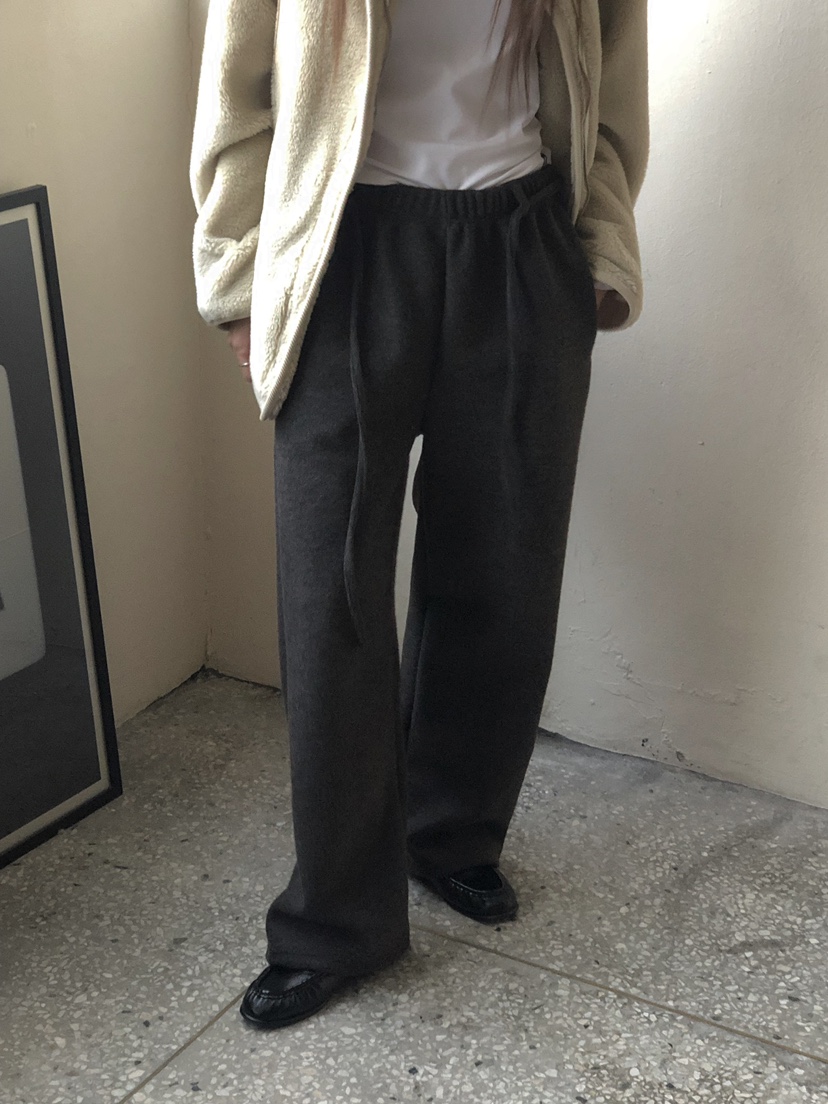ONDO-P韓國直郵女裝新品推薦時尚人氣休閑褲含腰繩加絨腰帶ONDO-P休閑褲圖色5