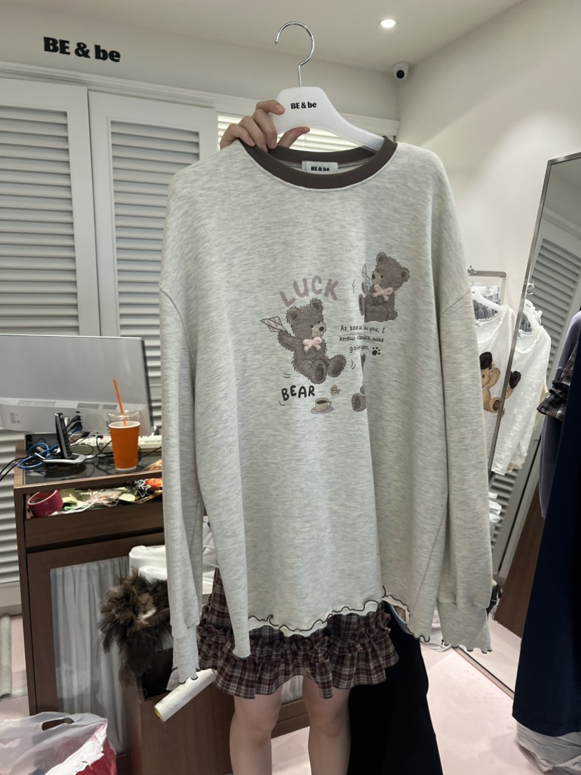 BE&amp;BE東大門直郵女裝新款真品推薦熱賣人氣休閑衛衣BE&be衛衣圖色1