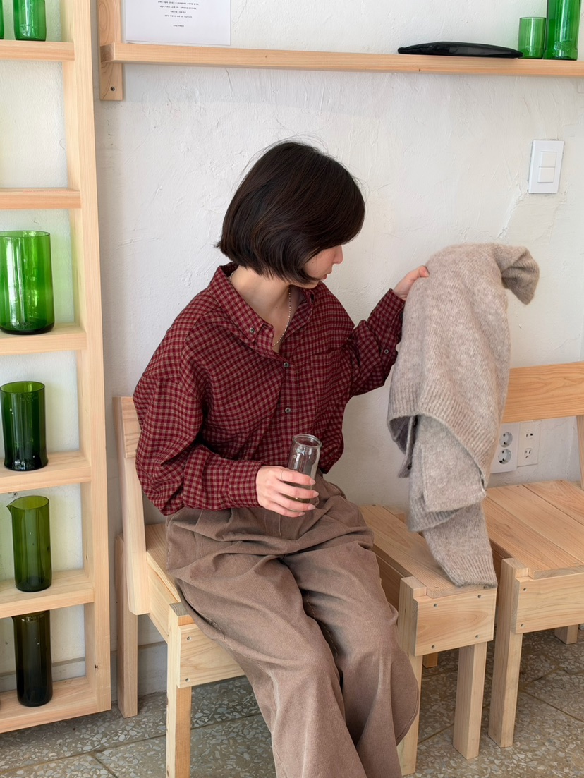 ERUME韓國代購女裝新品推薦時尚休閑真品人氣熱賣襯衫蕾絲衫ERUME襯衫/蕾絲衫
