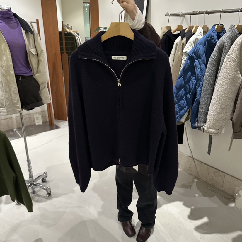 ANDMORE BUTTON韓國直郵女裝新品休閑時尚推薦熱賣毛衣拉鏈ANDMORE BUTTON毛衣圖色4