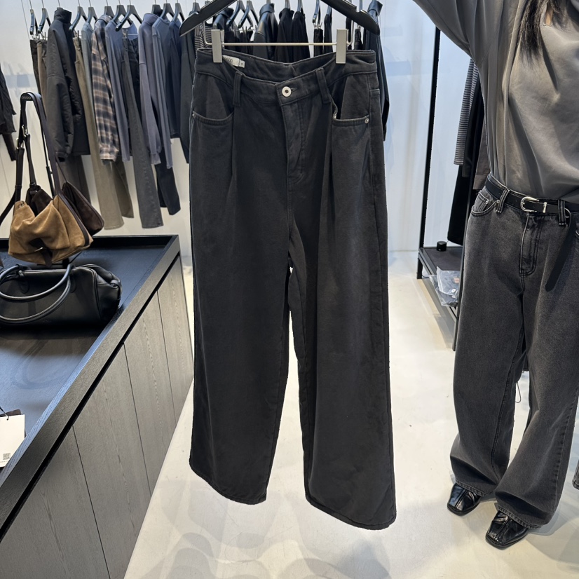 OSOO東大門代購女士新品真品時尚休閑熱賣推薦人氣休閑褲絨OSOO休閑褲圖色2墨色