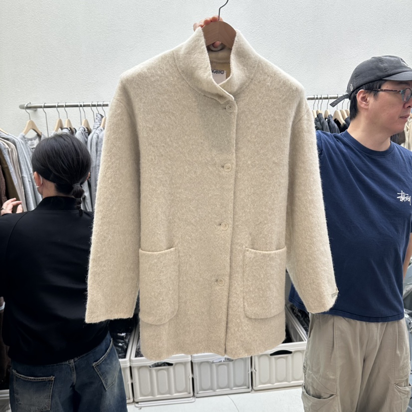 HUMMING BIRD東大門代購女裝新品時尚真品短款大衣含腰帶HUMMING BIRD短款大衣圖色1