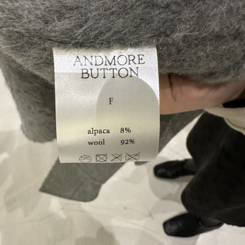 ANDMORE BUTTON東大門代購女士新款熱賣人氣中長款大衣手工ANDMORE BUTTON中長款大衣