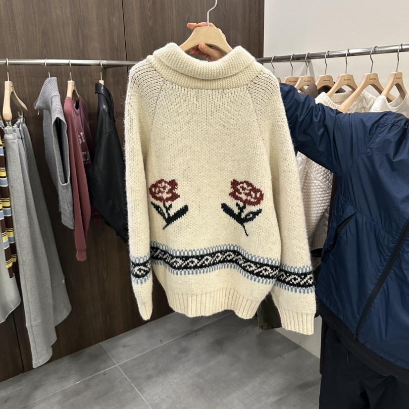 URBANSTORY/REMAKING東大門實拍女士新款推薦熱賣毛衣拉鏈Remaking/URBANSTORY毛衣