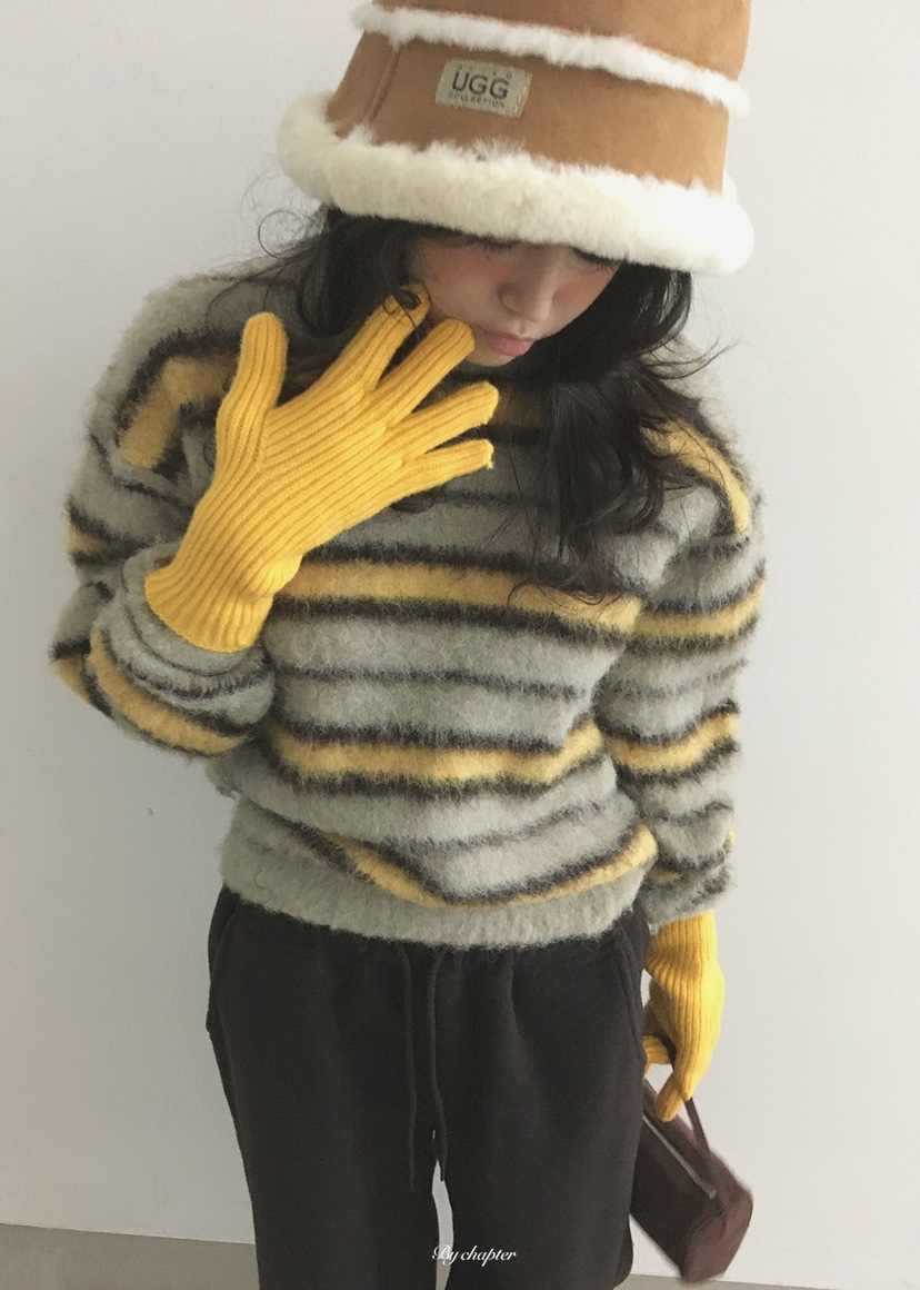 BY CHAPTER東大門實拍女裝新品時尚休閑毛衣不含內搭條紋BY Chapter毛衣