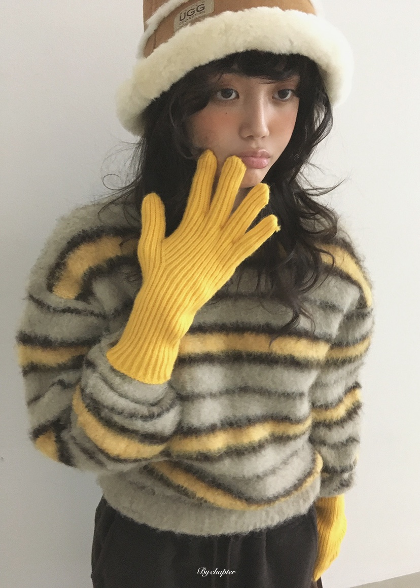 BY CHAPTER東大門實拍女裝新品時尚休閑毛衣不含內搭條紋BY Chapter毛衣