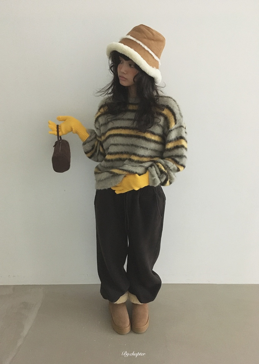 BY CHAPTER東大門實拍女裝新品時尚休閑毛衣不含內搭條紋BY Chapter毛衣圖色1
