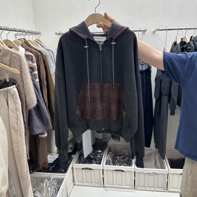 HUMMING BIRD東大門代購女裝新品人氣休閑時尚真品衛衣格子HUMMING BIRD衛衣圖色3