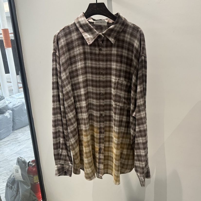 JANE BIRKIN韓國直郵女士新款熱賣時尚推薦襯衫蕾絲衫格紋JANE BIRKIN設計師品牌襯衫/蕾絲衫圖色1棕色