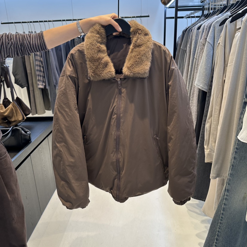 OSOO東大門實拍女士新品推薦休閑人氣短款羽絨服兩面穿鴨OSOO短款羽絨服