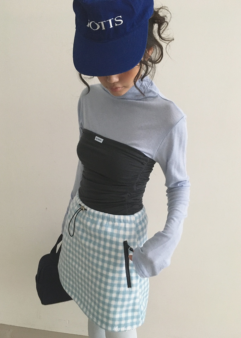 BY CHAPTER韓國代購女士新款真品熱賣推薦人氣套裝高領褶皺BY Chapter套裝