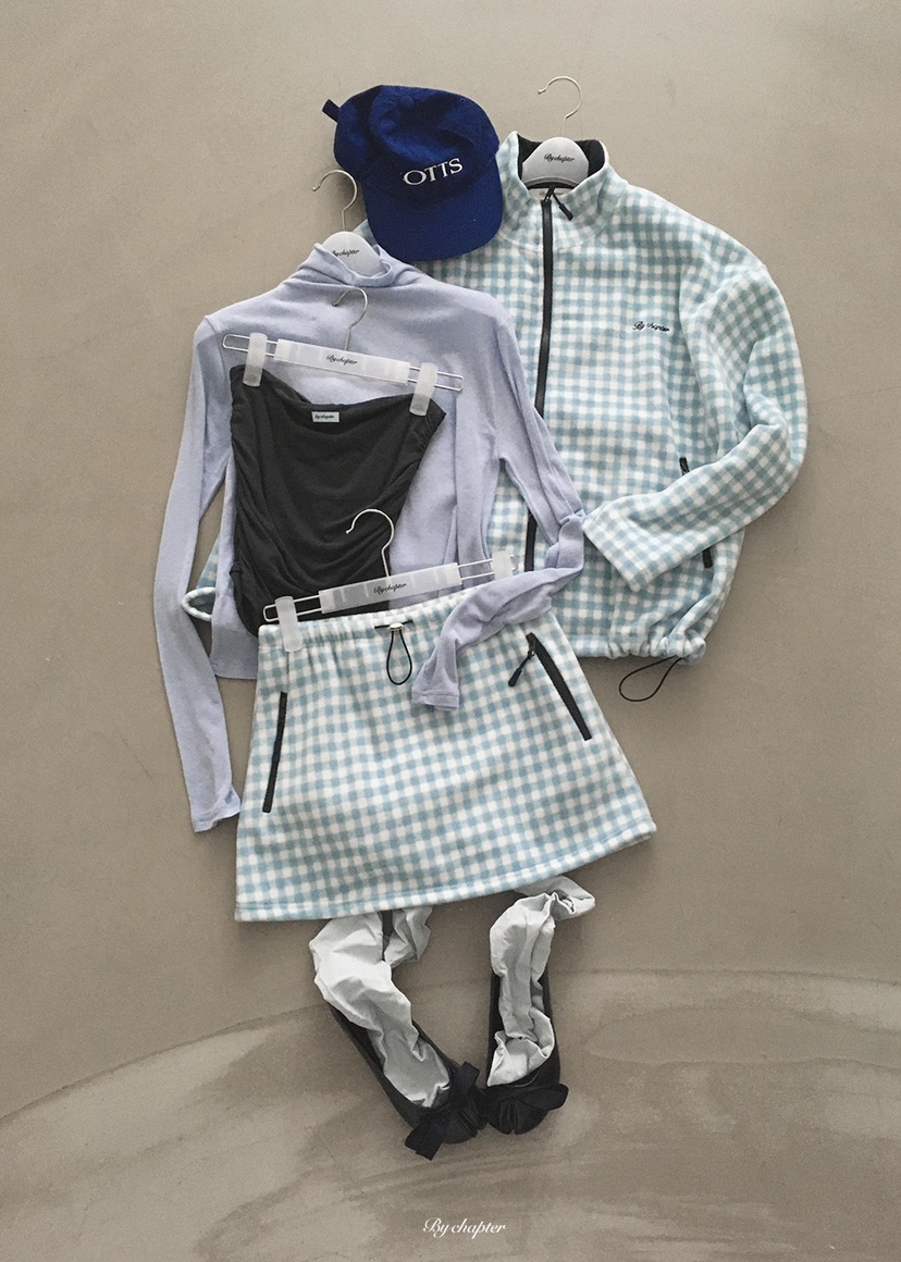 BY CHAPTER韓國代購女士新款真品熱賣推薦人氣套裝高領褶皺BY Chapter套裝