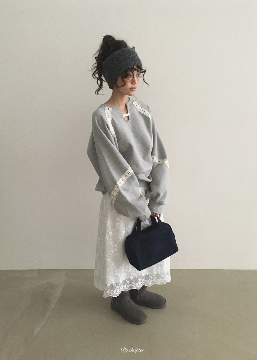 BY CHAPTER東大門實拍女裝新款休閑真品熱賣衛衣加絨蕾絲BY Chapter衛衣