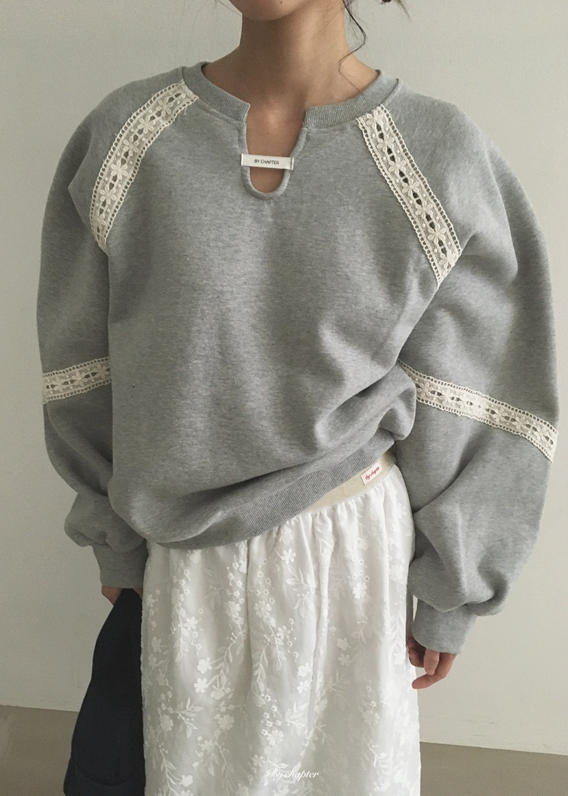 BY CHAPTER東大門實拍女裝新款休閑真品熱賣衛衣加絨蕾絲BY Chapter衛衣