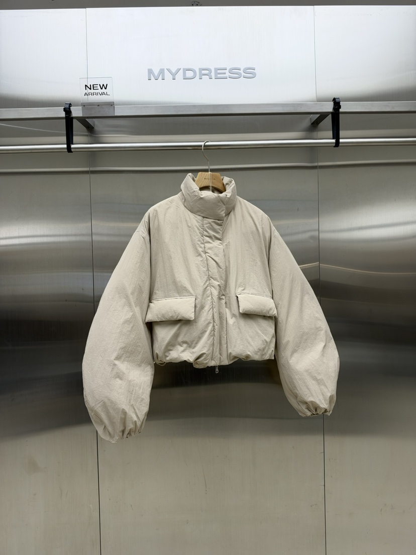 MYDRESS韓國代購女裝新品人氣推薦真品短款羽絨服羽絨服鴨絨MYDRESS短款羽絨服圖色2米色