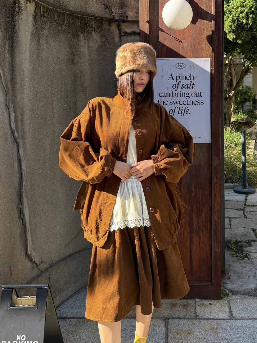81 MARKET-L東大門代購女裝新款時尚推薦真品套裝燈芯絨81 MARKET-L套裝