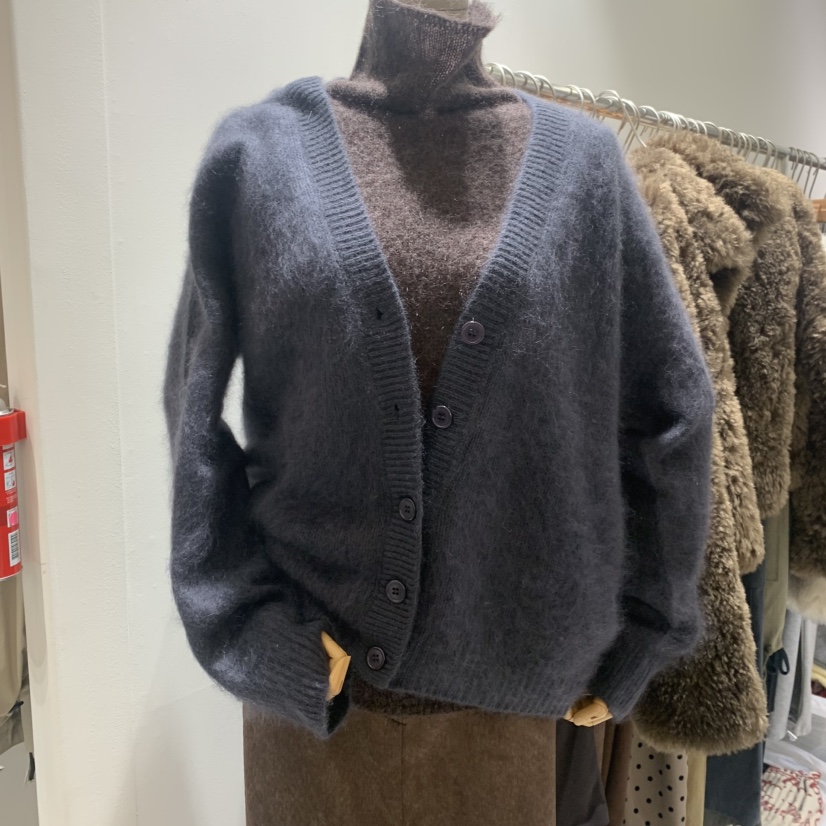 OASISSEOUL東大門實拍女裝新品真品時尚人氣開衫羊絨開衫OASISSEOUL開衫圖色3深藍色