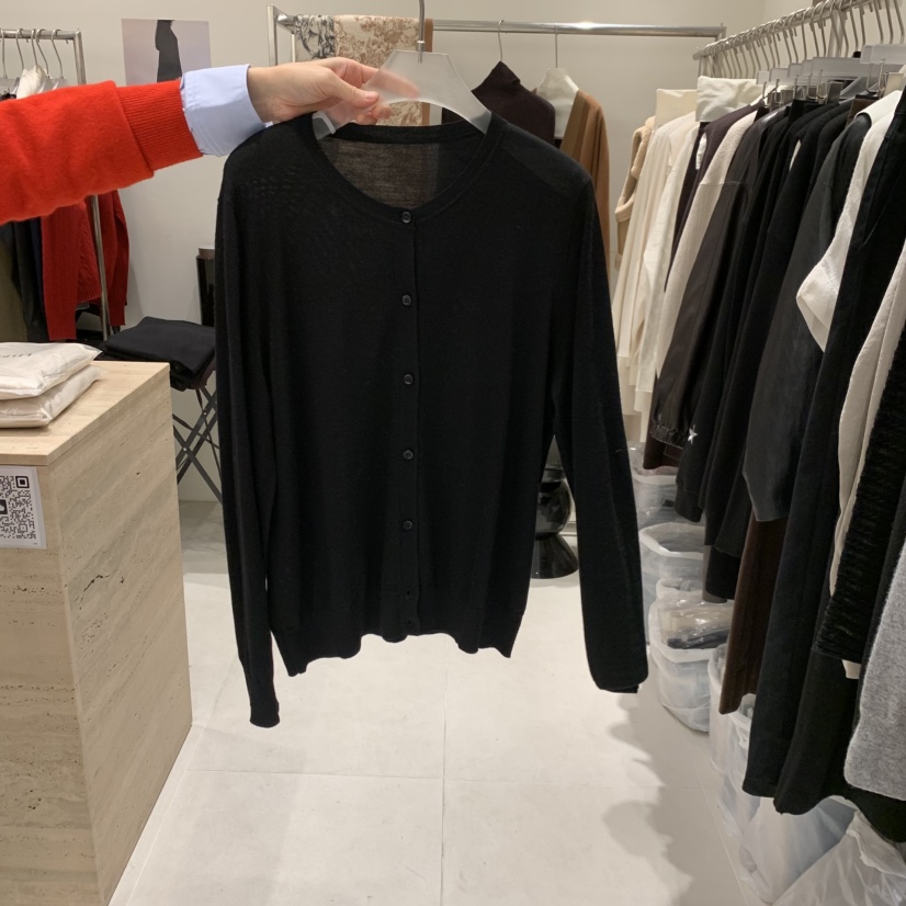 JANIE韓國代購女士新品推薦休閑人氣時尚熱賣真品開衫JANIE開衫圖色4黑