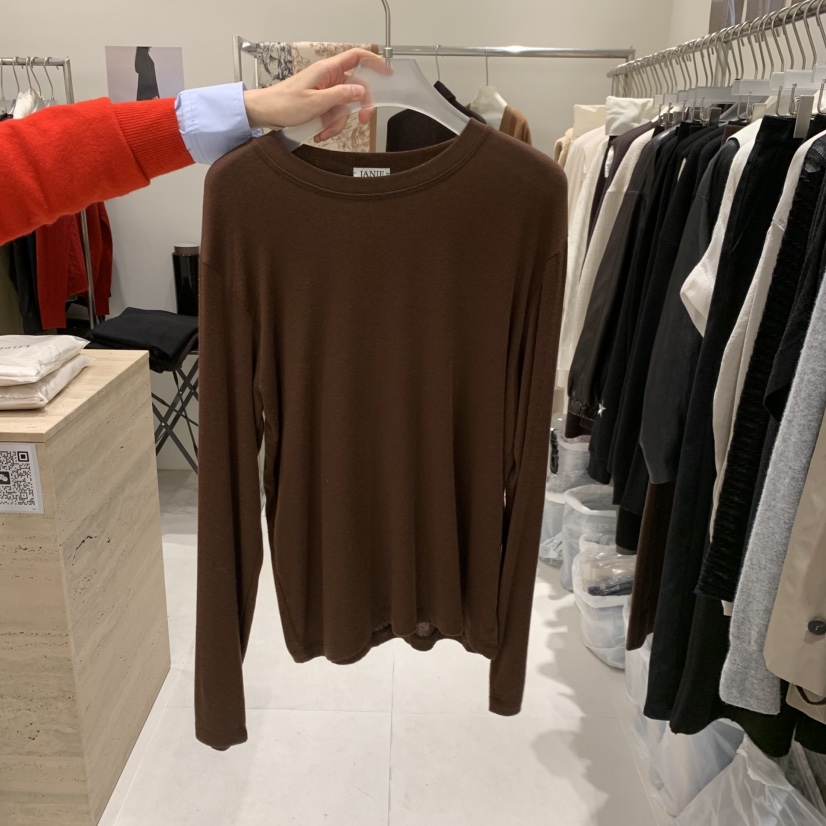 JANIE東大門代購女裝新品時尚推薦真品人氣熱賣長袖T恤天絲JANIE長袖T恤圖色2