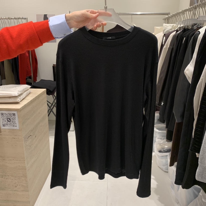 JANIE東大門代購女裝新品時尚推薦真品人氣熱賣長袖T恤天絲JANIE長袖T恤圖色5黑