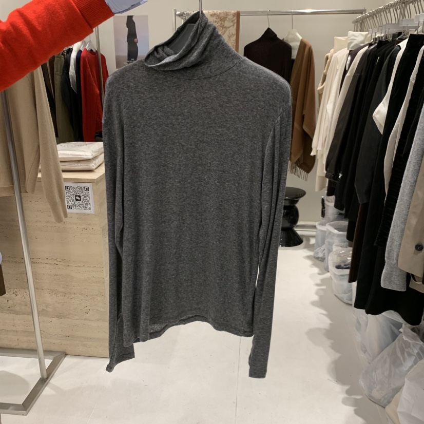 JANIE韓國代購女士新品人氣時尚熱賣休閑真品長袖T恤天絲JANIE長袖T恤圖色5灰
