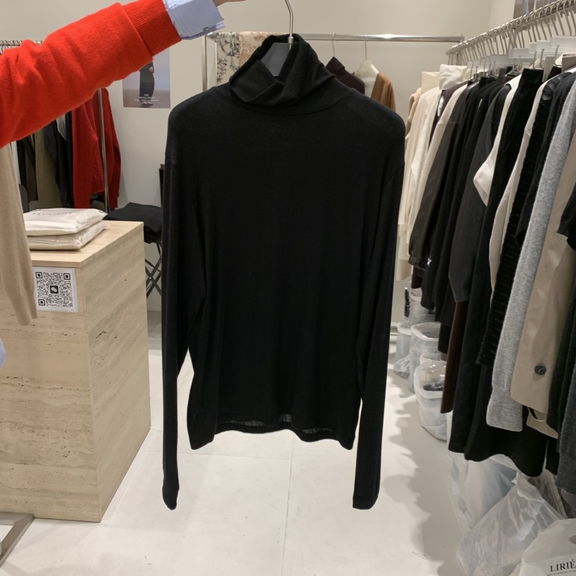 JANIE韓國代購女士新品人氣時尚熱賣休閑真品長袖T恤天絲JANIE長袖T恤圖色6黑