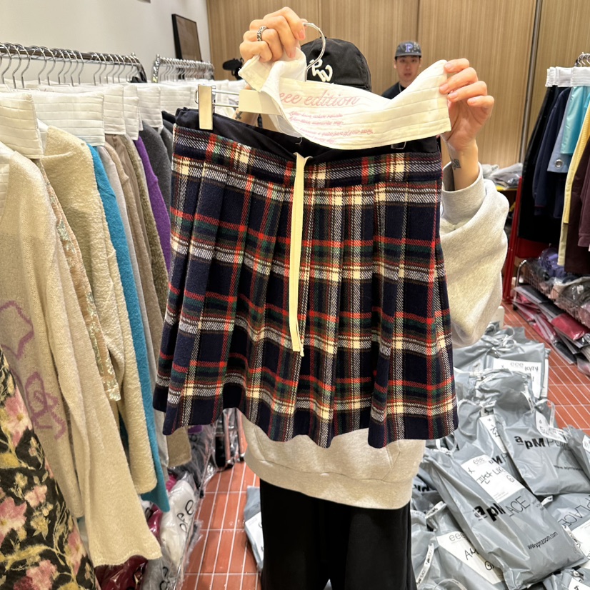 EEE東大門直郵女士新款人氣時尚熱賣推薦真品休閑短裙EEE短裙圖色1藍色